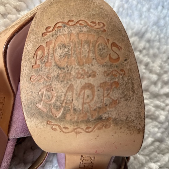 John Fluevog Pink Slingback Platform Sandals - Picture 8 of 9